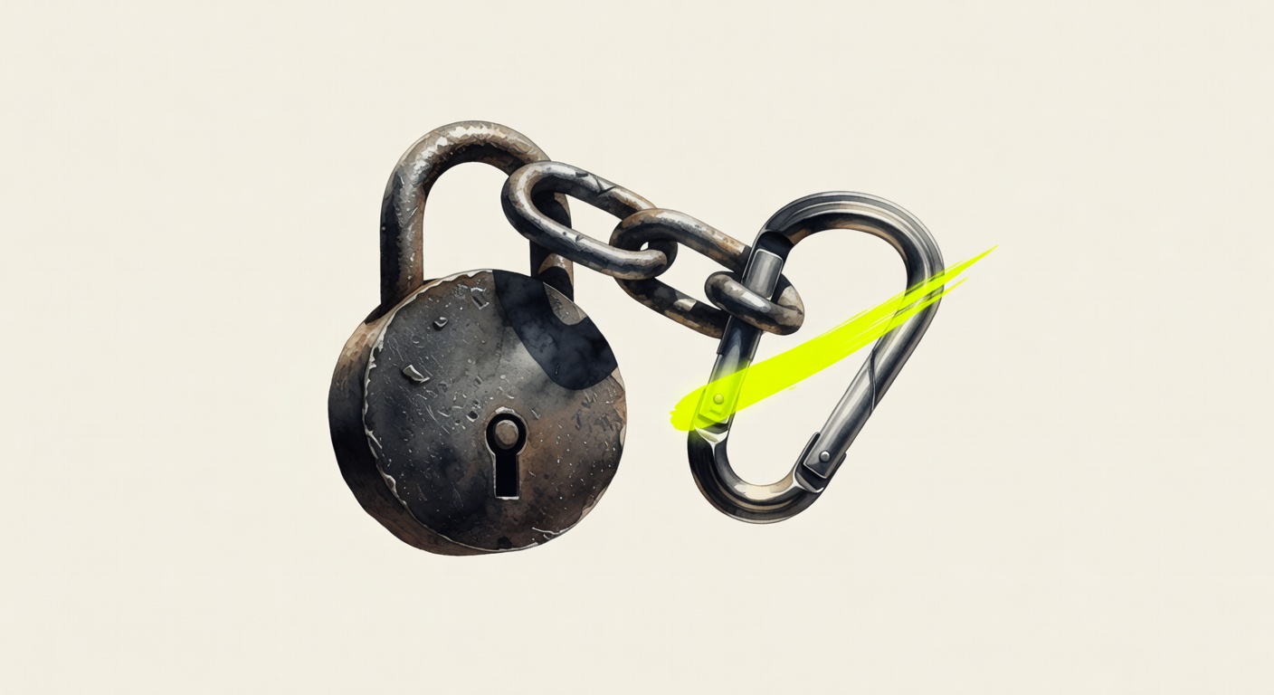 The regulatory padlock, safely securing nothing.